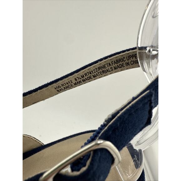 Rialto Womens Rheta High Heels Navy & Gold 8.5 M NWB - Picture 2 of 12